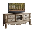 ACME Dresden 4-Drawer Wooden TV Stand in Gold Patina and Bone