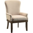 ACME Landon Linen Arm Chair with Nail-head Trim in Beige and Salvage Brown