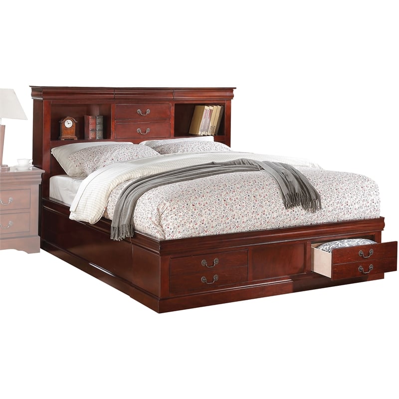 Acme Louis Philippe Queen Bed White