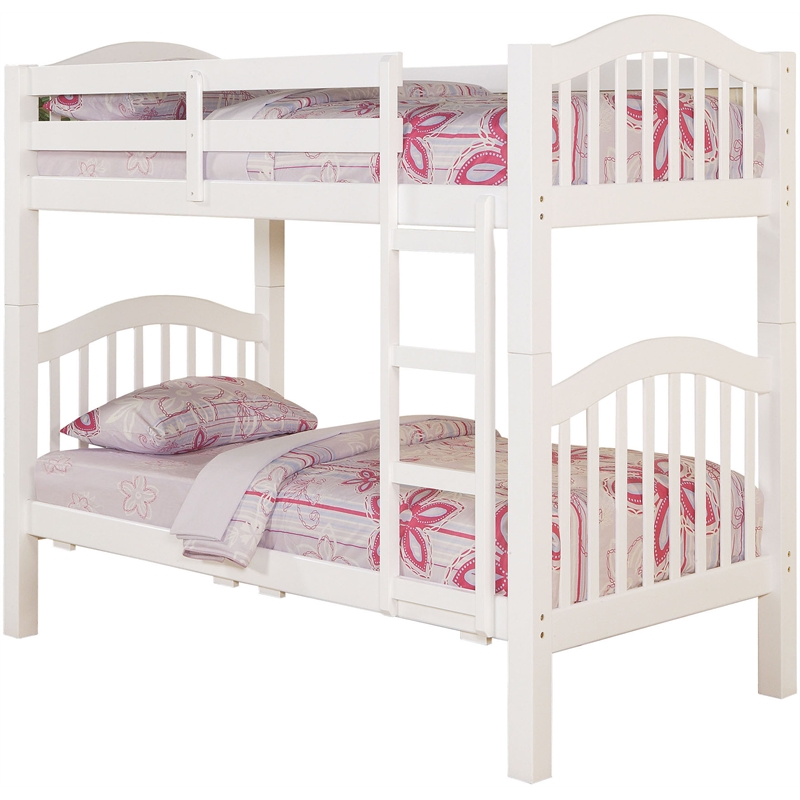 ACME Heartland Twin Twin Wooden Bunk Bed in White