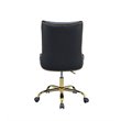 ACME Purlie Faux Leather Tufted Swivel Office Chair in Black Gold