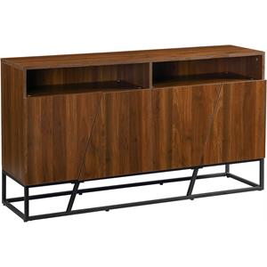 acme walden console table in walnut finish