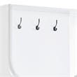 ACME Buck II 2-Door Wooden Hall Tree with 3 Hooks in White High Gloss