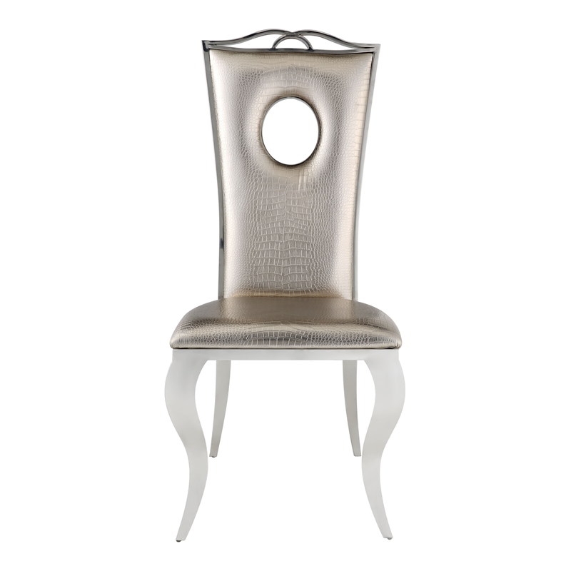 ACME Furniture Cyrene Side Chair (Set-2) in Beige