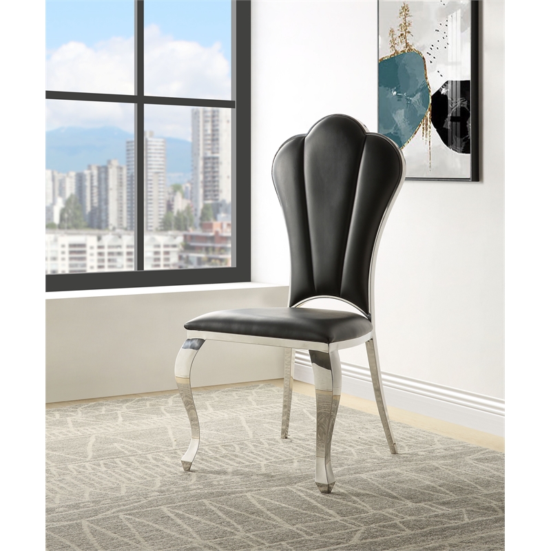 ACME Furniture Cyrene Side Chair (Set-2) in Black