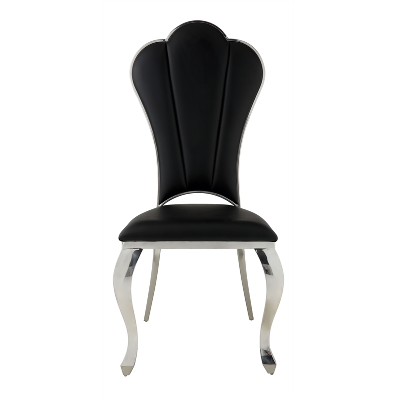 ACME Furniture Cyrene Side Chair (Set-2) in Black