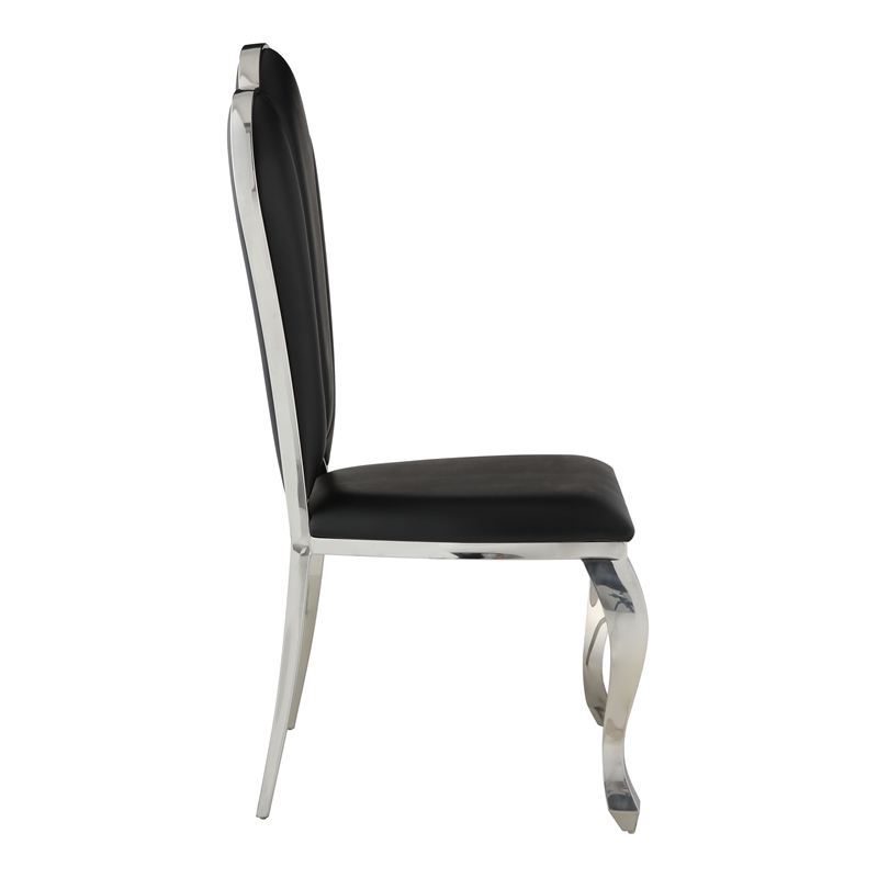 ACME Furniture Cyrene Side Chair (Set-2) in Black