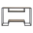 ACME Idella Wooden Console Table in Rustic Oak and Black Finish