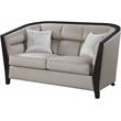ACME Zemocryss Loveseat with 2 pillows in Beige Fabric