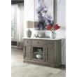 ACME Zumala 3 Drawers Wooden Server with Marble Top in White and Weathered Oak