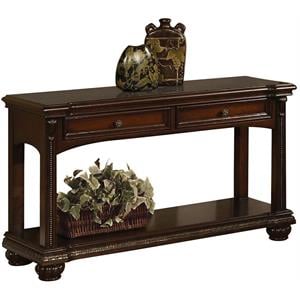 acme anondale sofa table in cherry