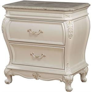 acme chantelle nightstand in pearl white