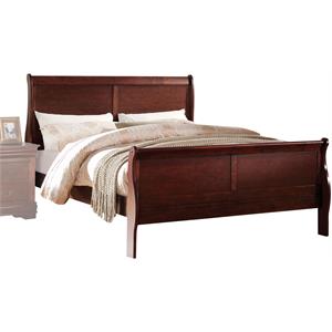 acme louis philippe eastern king bed in cherry