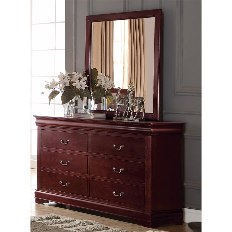 ACME Louis Philippe Mirror in Cherry