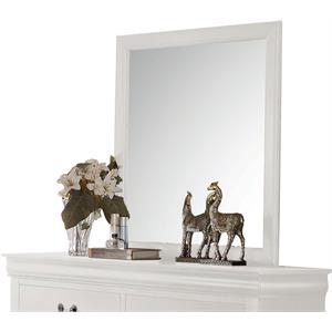 acme louis philippe mirror in white
