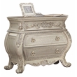 ACME Ragenardus 3-Drawer Wood Bombe Nightstand in Antique White