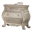 ACME Ragenardus 3-Drawer Wood Bombe Nightstand in Antique White
