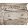 ACME Ragenardus 3-Drawer Wood Bombe Nightstand in Antique White