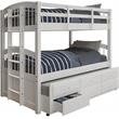 ACME Micah Twin Twin Wooden Bunk Bed with Trundle in White