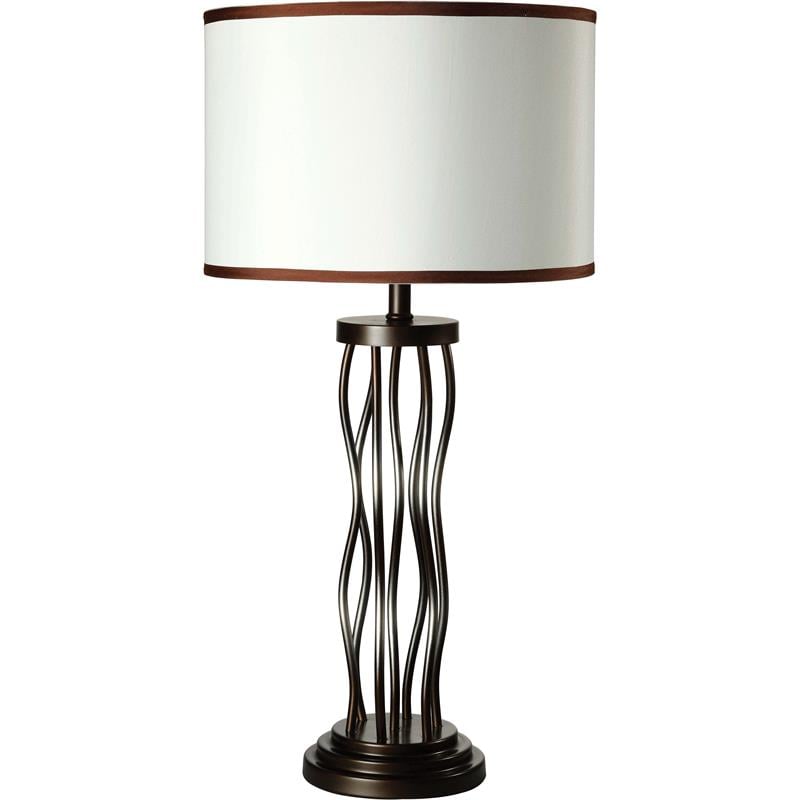 ACME Jared Table Lamp with Fabric Shade in Antique Bronze