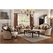 ACME Ernestine Loveseat (with 6 Pillows) in Tan Fabric & Black