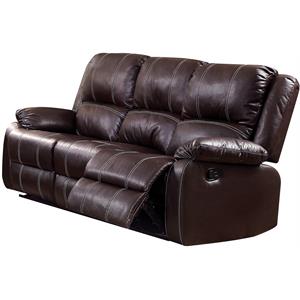 acme zuriel sofa (motion) in brown pu