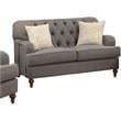 ACME Alianza Loveseat (with 2 Pillows) in Dark Gray Fabric