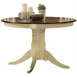 acme dylan dining table in buttermilk & oak