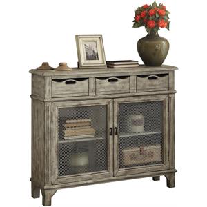 acme vernon console table in weathered gray