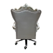 ACME Versailles Faux Leather Swivel Executive Office Chair in Silver Platinum