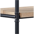 ACME Brantley Bookshelf with 5 Wooden Shelves in Oak and Sandy Black