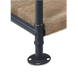 ACME Brantley Bookshelf with 5 Wooden Shelves in Oak and Sandy Black