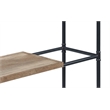 ACME Brantley Bookshelf with 5 Wooden Shelves in Oak and Sandy Black