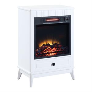 acme hamish fireplace in white