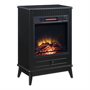 acme hamish fireplace in black