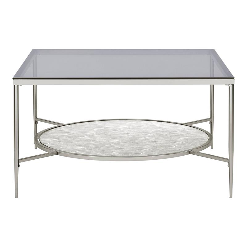 ACME Adelrik Coffee Table in Glass and Chrome