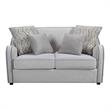 ACME Mahler Loveseat with 4 Pillows in Beige Linen Fabric