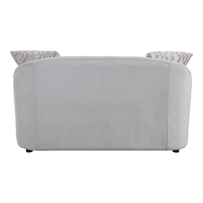 ACME Mahler Loveseat with 4 Pillows in Beige Linen Fabric