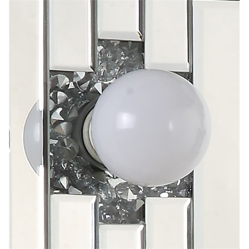 ACME Noralie Wall Decor in Mirrored and Faux Diamonds