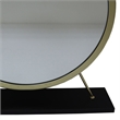 ACME Adao Metal Vanity Mirror and Stool in Black and Brass