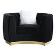 ACME Achelle Chair with Pillow in Black Velvet