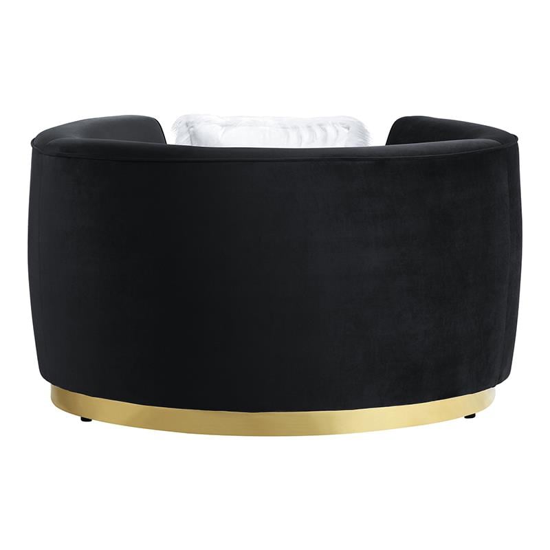 ACME Achelle Chair with Pillow in Black Velvet