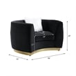 ACME Achelle Chair with Pillow in Black Velvet