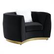 ACME Achelle Chair with Pillow in Black Velvet