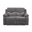 ACME Kalen Chenille Motion Reclining Loveseat in Gray