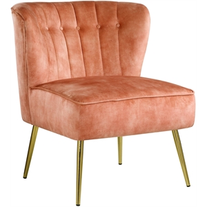 acme sambell accent chair in burnt orange velvet