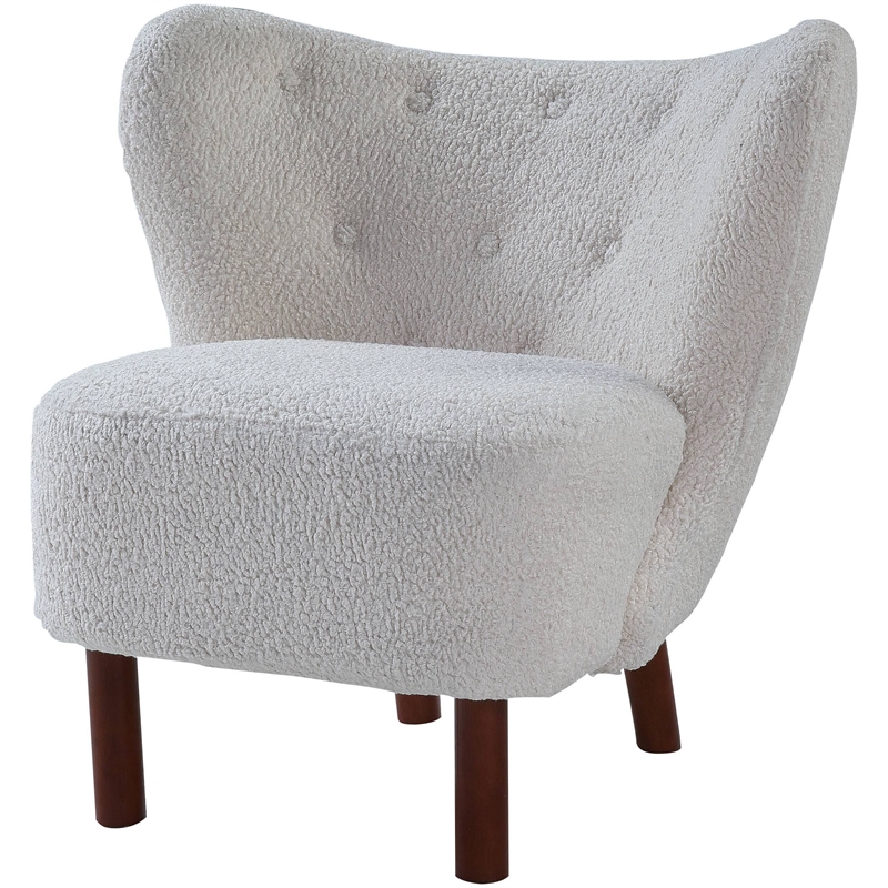 ACME Zusud Accent Chair in White Teddy Sherpa