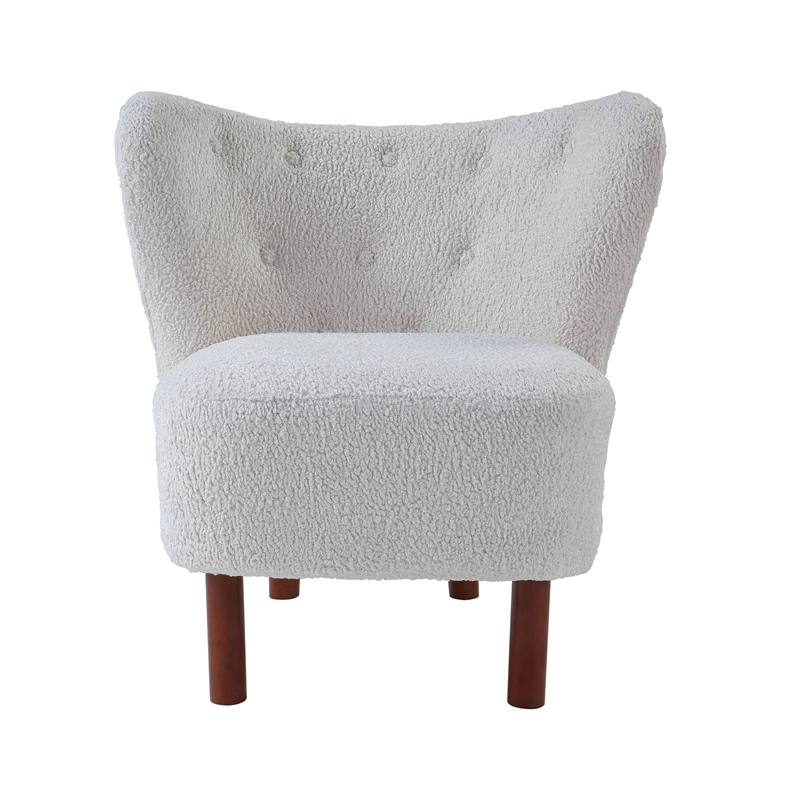 ACME Zusud Accent Chair in White Teddy Sherpa