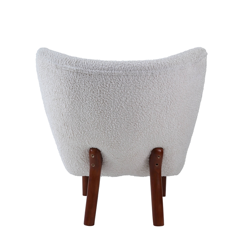 ACME Zusud Accent Chair in White Teddy Sherpa