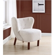 ACME Zusud Accent Chair in White Teddy Sherpa